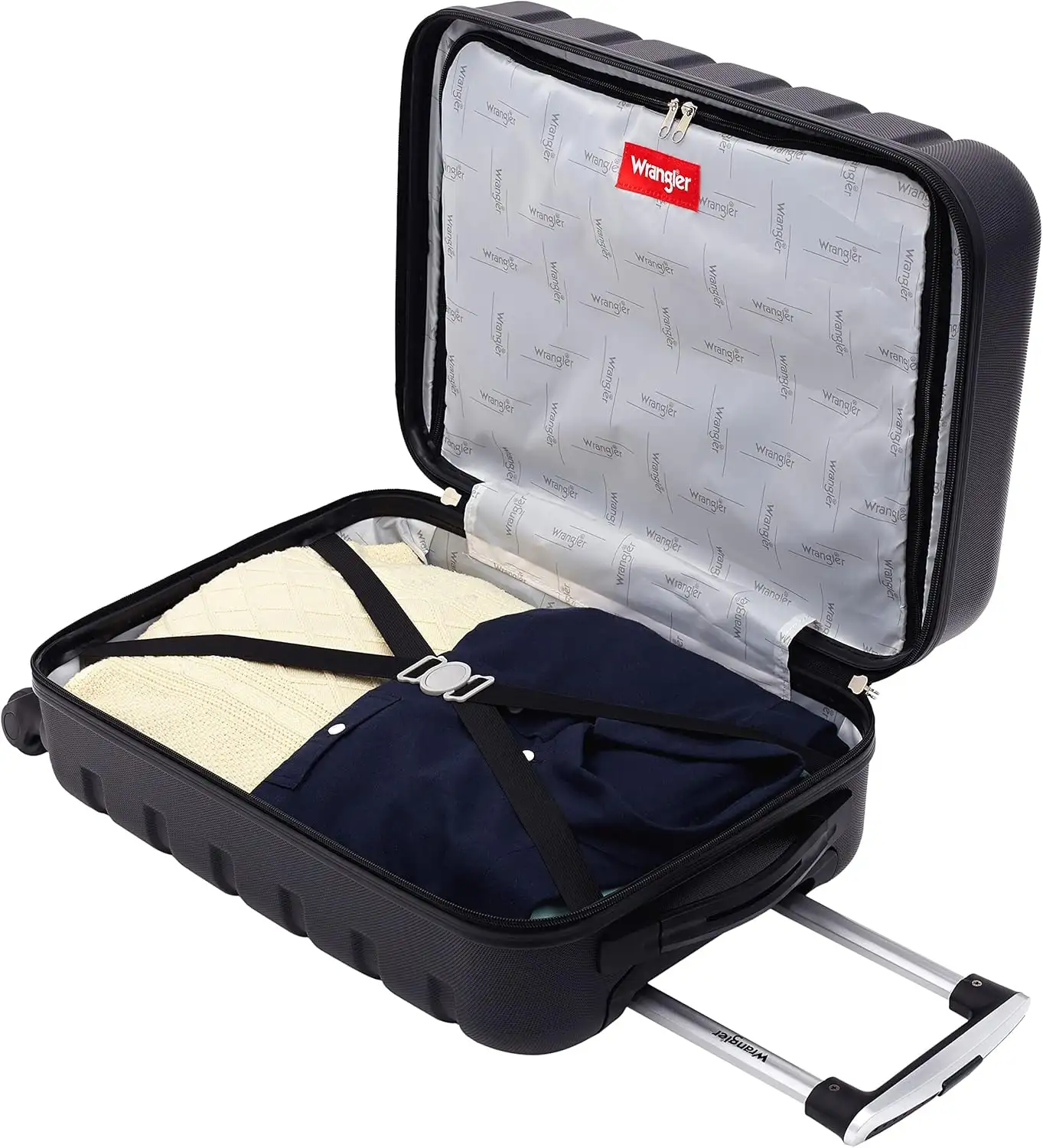 Wrangler Hardside Carry-On Spinner Luggage, Black, 20-Inch - 81xMr8SP5VL._AC_SL1500_